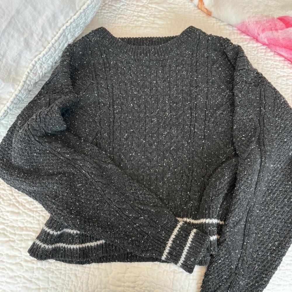 Women's Black and Grey Jumper